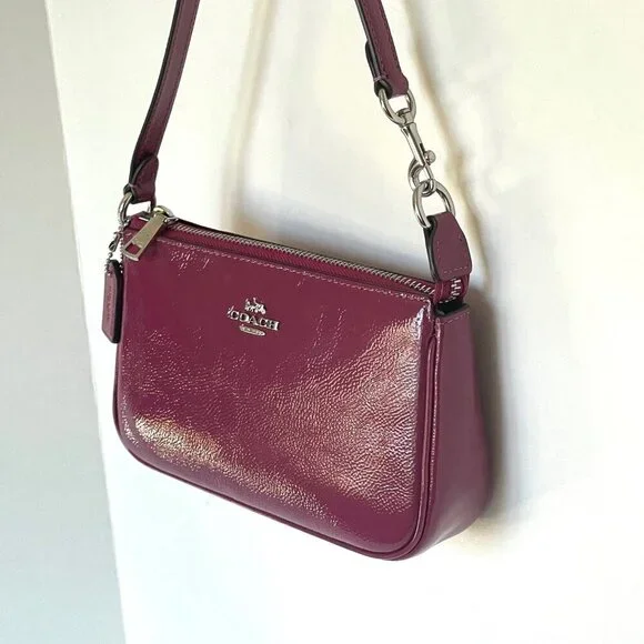 Coach Nolita 19 Shoulder Bag Pink Patent Leather Wristlet Clutch CW408 ORG PKG - Picture 6 of 12